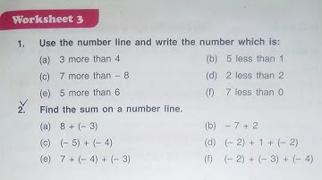 Dav Class 6 Math Chapter 3 Worksheet 3 || Integers || Q.No.3 || Addition || @madhubanclasses