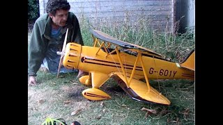 Great Planes Waco WMF 5 Biplane  Saito 182 twin Gas CDI conversion - Now firing on both cylinders!