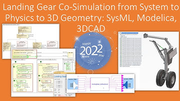 Landing Gear Co-Simulation from System to Physics with 3D Geometry: SysML, Modelica, 3DCAD