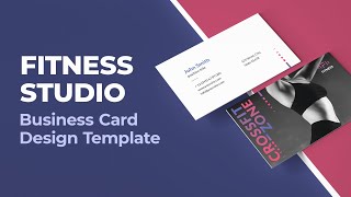 Fitness Studio Business Card Design Template