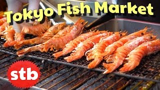 Japanese Seafood Market in Tsukiji, Tokyo // CRAZY EATS in Japan