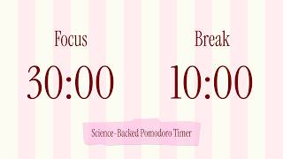 ADHD Pomodoro Timer That Actually Helps You Focus, Study With Me 3 Hours, White Noise, Science-Based
