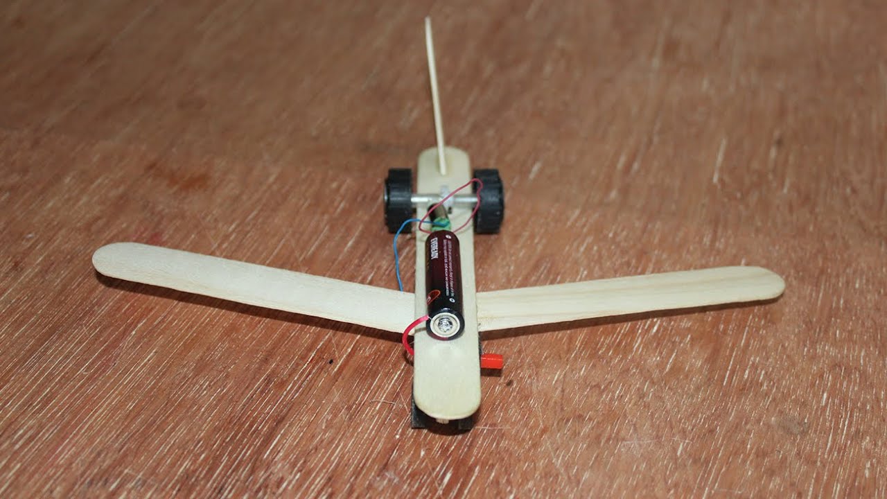 Toy Plane Using Motor How to Make a Simple Wood Airplane using DC Motor | Mini Plane - YouTube