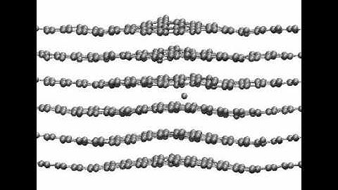 MD DFTB simulation of 200 eV knock-on collision on a hexagon of 6-layer graphite film