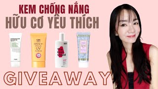 Kem chống nắng hữu cơ \/ hóa học mình yêu thích + GIVEAWAY - My favorite organic\/chemical sunscreens