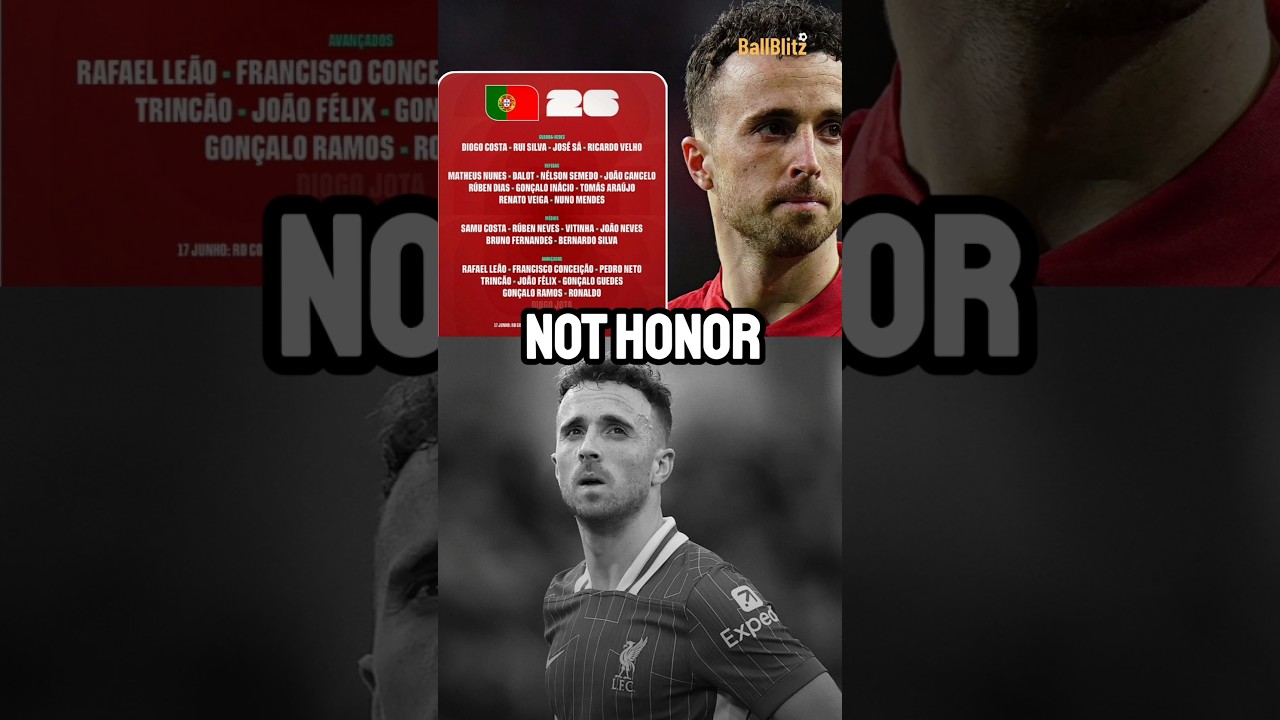 Portugal didn’t add Diogo Jota to their squad just to honor him. 😳💔 Respect. 📈