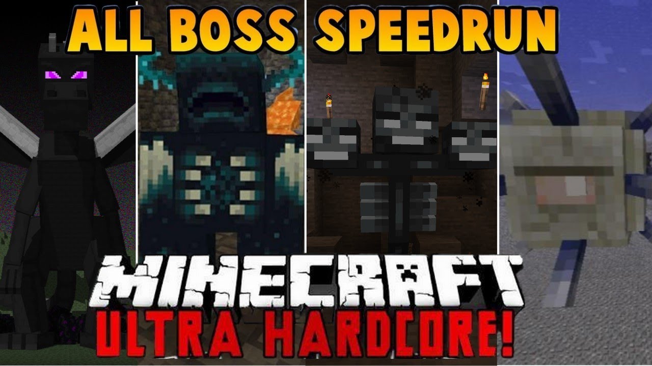 BATTRE TOUS les BOSS de MINECRAFT en ULTRA HARDCORE !?? #2 - YouTube