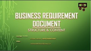 Business Requirement Document - BRD - Structure & Content Profile