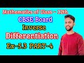 Differentiation of class12th  PART - 4   EX - 5 .3  INVERSE DIFFERENTIATION