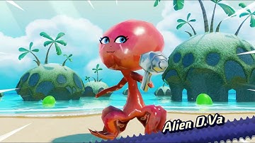 Miitopia - Quest Mode D.Va Became Alien & Annoyed Enemy Make us into Old Geezer - Nintendo Switch