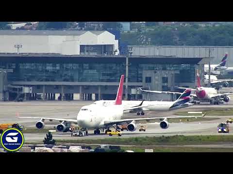 Boeing 747 aborta decolagem em Guarulhos devido a vazamento de combustível