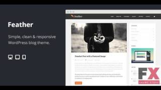 Preview Feather Clean Flat Responsive WordPress Blog Theme T