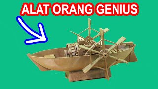 ALAT UNIK ORANG GENIUS DAVINCI PADDLE BOAT