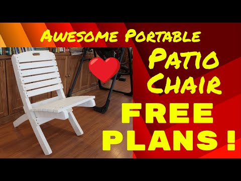 Awesome Portable Patio Chair! FREE PLANS