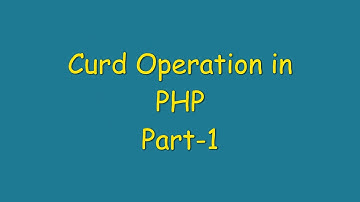 Php CURD Operation Tutorial using MySQLi in Hindi - Create, Update, Read, Delete - Part 1 Full Video