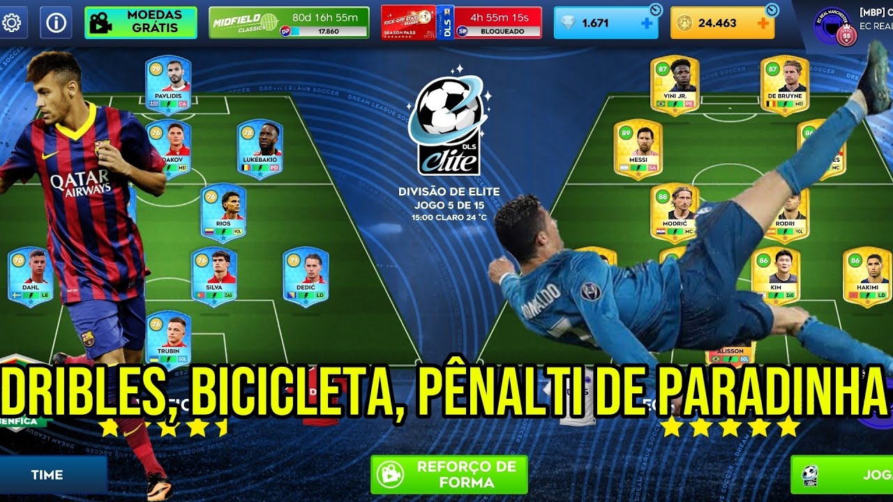 Tutorial como driblar, sair com o goleiro e muito mais no DLS 26