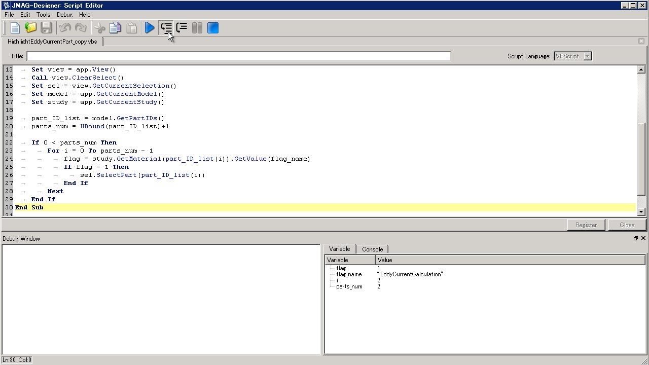 Script Debugging Function [JMAG-Designer] - YouTube