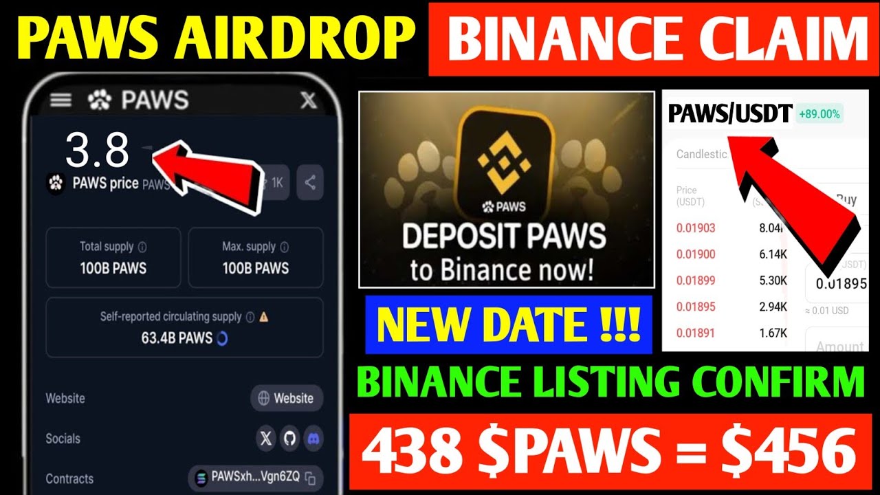 PAWS New Listing Date | PAWS Airdrop TGE & Binance Final Update | Paws ...