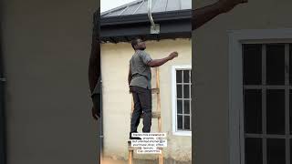 Starlink mini installation in progress.