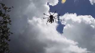 R/C Rotors Evolution Octo with 3 axis brushless gimbal with red epic camera