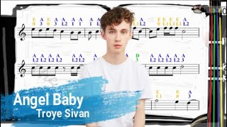 Angel Baby | Troye Sivan | Violin SHEET MUSIC [With Fingerings] [Level 3]