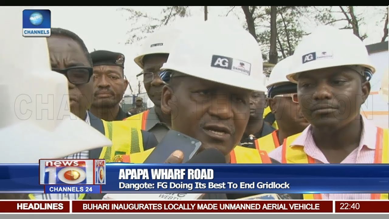 Apapa Wharf Road: Dangote, Flour Mills Bosses Inspect Ongoing Project