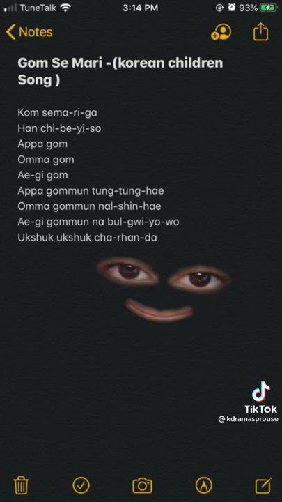 GOM SE MARI ( KOREAN CILDREN SONG LYRICS)