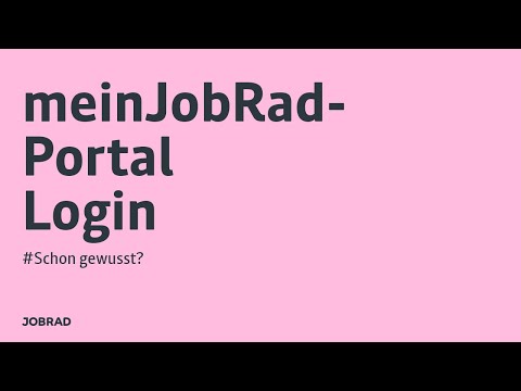 Wo kann ich mich in das meinJobRad-Portal einloggen?