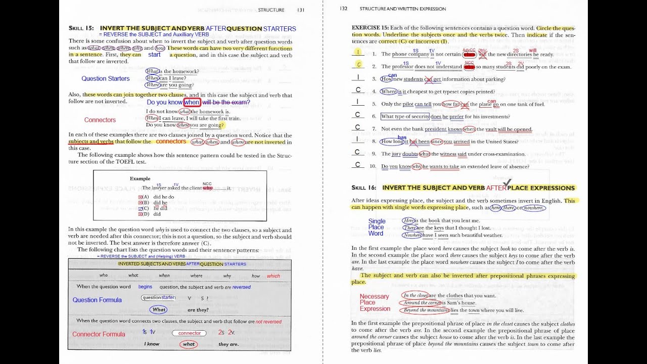 Structure Skill 15 [p.131-132]