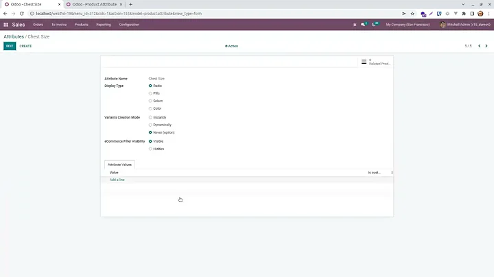 How to import products and attributes into Odoo v15.0