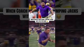 Ed Ogeron Was Doing Jumping Jacks With LSU Before SEC Championship 🤣