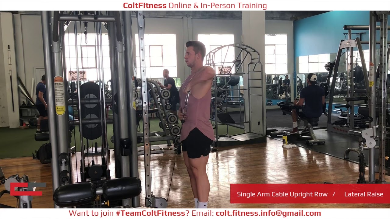 Single arm cable Upright Row and Lateral Raise YouTube