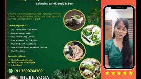 Online Ayurveda Workshop