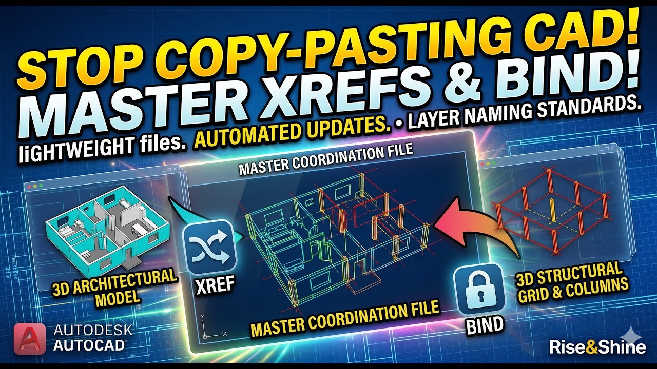 AutoCAD Mastery #2 Stop Copy Pasting! Master XREFs, Bind & Layer ...