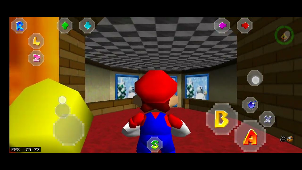 Jugando a super Mario 64 Odyssey