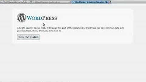 WordPress Lesson 1 - Installing