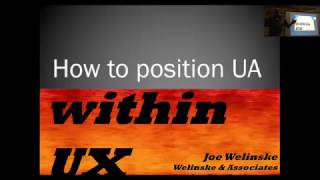 How to Position UA Within UX