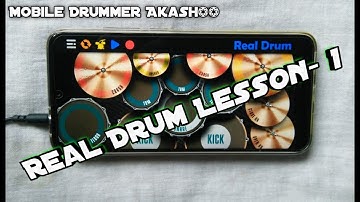 How To Play Real Drum App (Tutorial For Beginners #lesson1)By - Akash Roy.