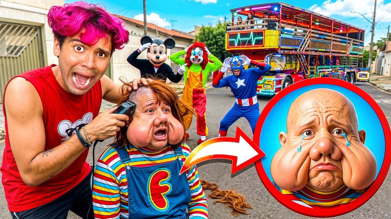 UM VALENTÃO DEIXOU O FOFÃO SEM CABELO *ele saiu da carreta furacão 