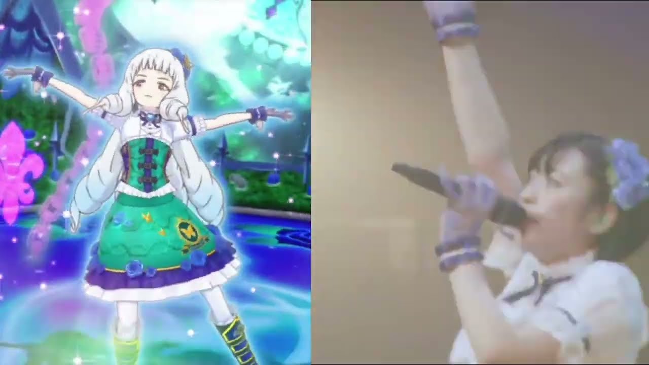 アイカツ！『Dreaming bird』白銀リリィ/松岡ななせ ダンス比較