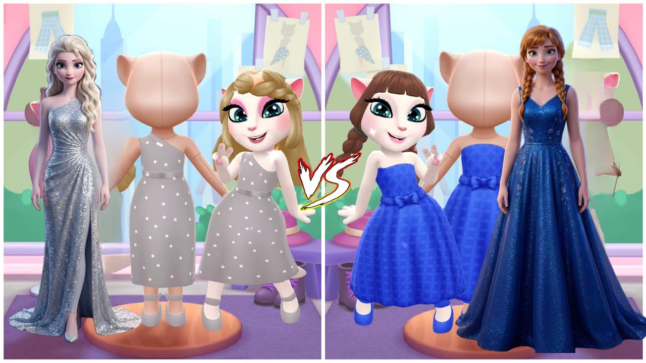 Elsa 🆚 Anna Ultimate Makeover Cosplay ✨ | My Talking Angela 2