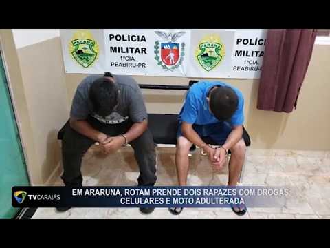 Em Araruna, Rotam prende dois homens por tráfico de drogas.