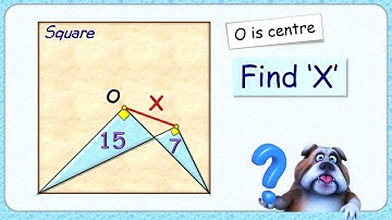 2 triangles in a square. Find "X"      #maths #geometry #olympiad #cds #cat #sat #iit #ssc #cgl 320