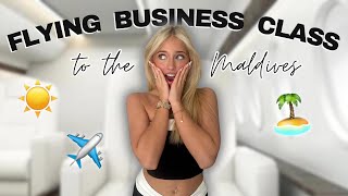 FLYING BUSINESS CLASS & ARRIVING IN THE MALDIVES! *hotel room tour*