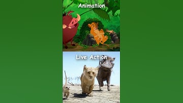 Thumbnail of [Animation VS Live Action] The Lion King 🎵Hakuna Matata🎵 (Part 1) #shorts #thelionking #hakunamatata