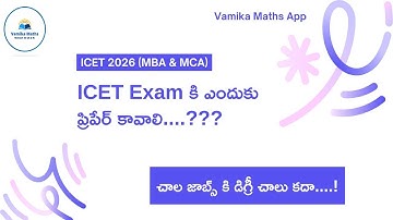 ICET (MBA & MCA) 2026 | Why 83k Students wrote ICET Exam Clear Explanation by Vamika Maths #icet2026