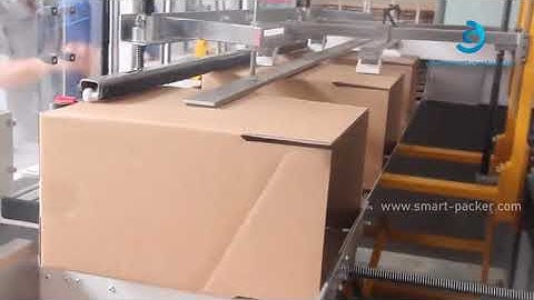 Automatic horizontal type carton box erecting forming bottom sealing machine testing video