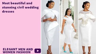 Most beautiful and stunning civil wedding dresses for African Ladies screenshot 1