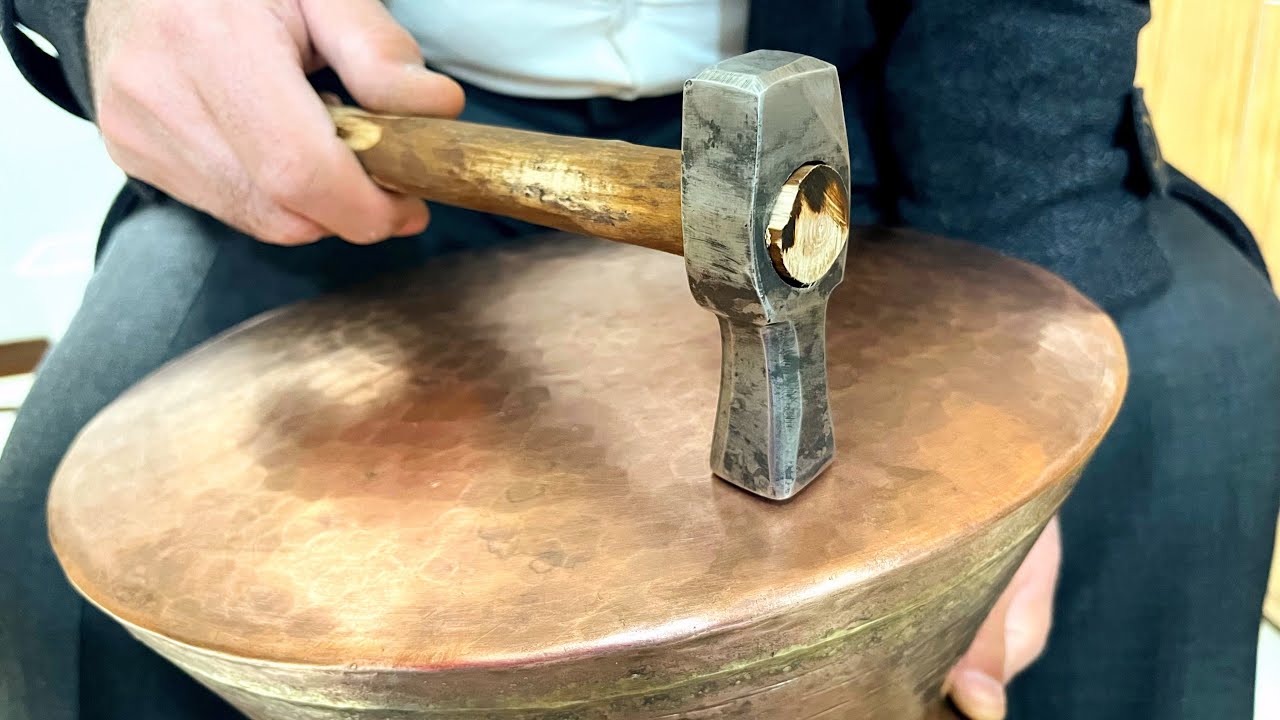Forging a coppersmith's hammer