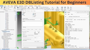AVEVA E3D DBListing Tutorial for Beginners